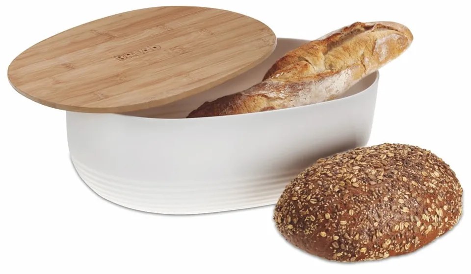 Cutie pentru pâine Kela Namur, 37,5 x 23 cm, alb