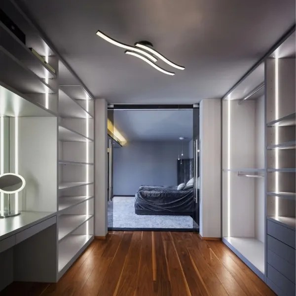 Plafonieră LED 3x6W/230V 2700K negru