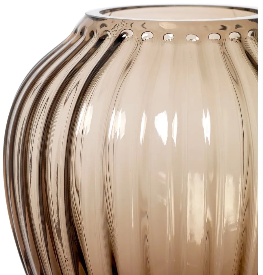 Vază din sticlă Kähler Design Hammershøi, înălțime 14 cm, maro