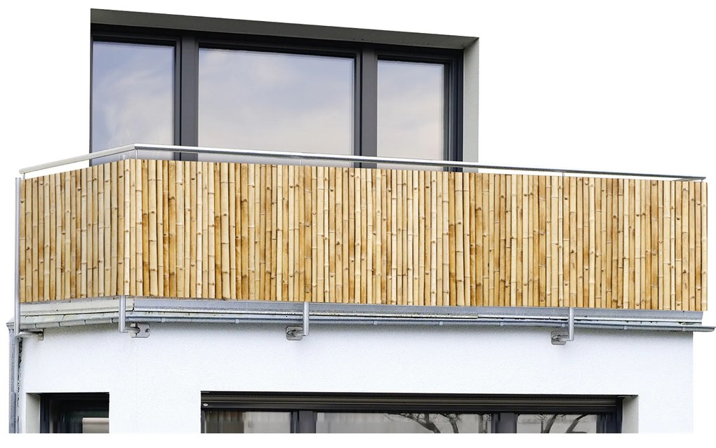 Husa de balcon cu model de bambus, 5 m x 85 cm
