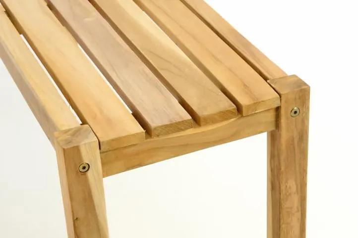 Set de masă de grădină DIVERO - lemn de tec netratat 135 cm