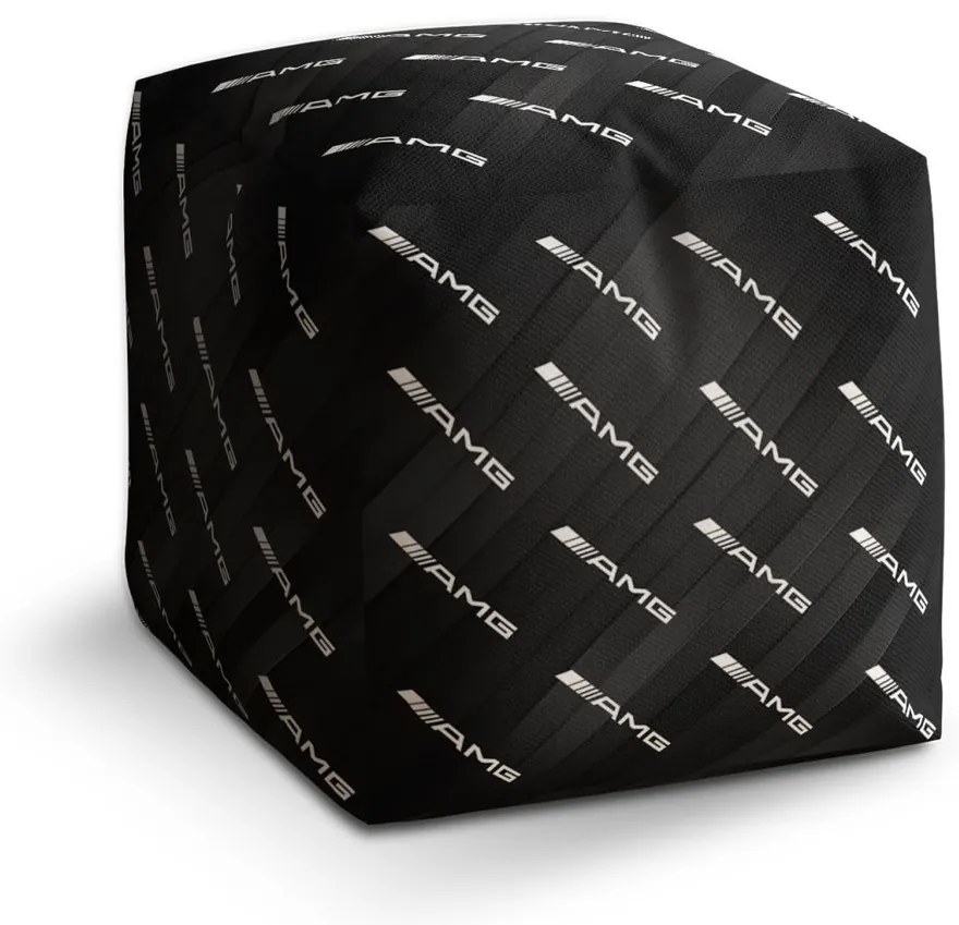 Taburet Cube AMG model, negru