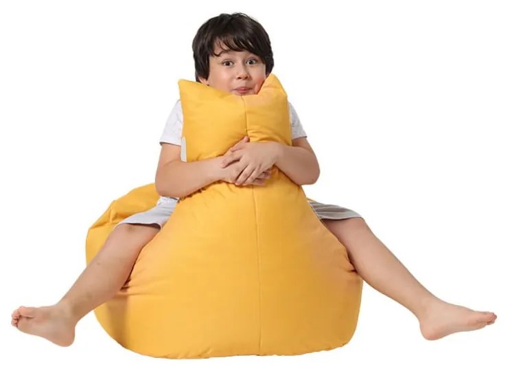 Fotoliu puf pentru copii galben Baton – Floriane Garden