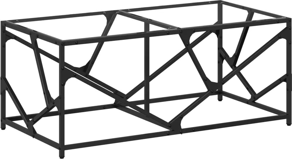 vidaXL Măsuță de cafea blat din sticlă transparentă 98,5x50x41 cm oțel