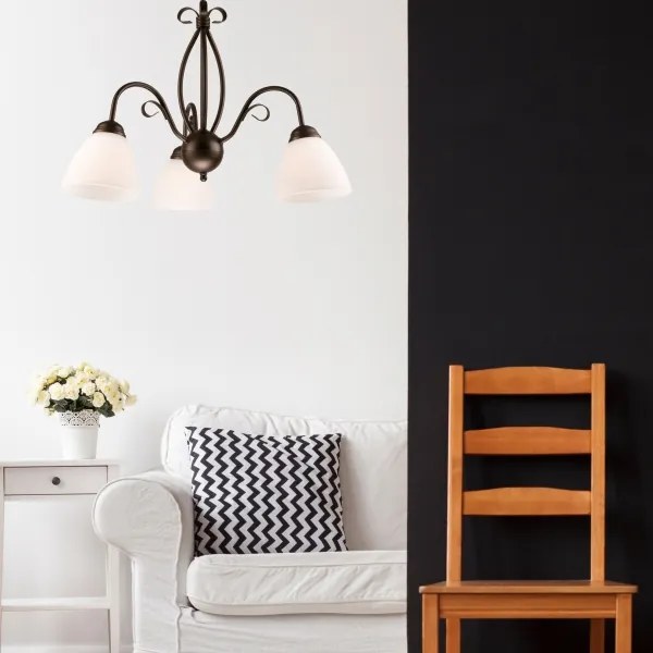 Lustră pe lanț ADELLE 3xE27/60W/230V