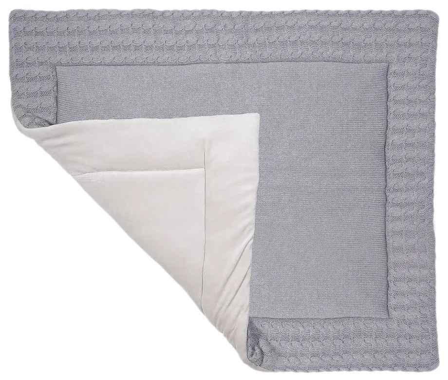 Covoraș de joacă din bumbac Kindsgut Mat, 70 x 90 cm, gri