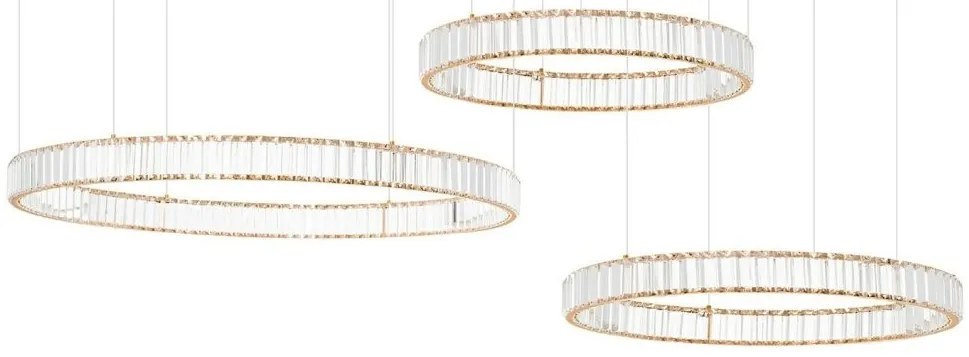 Lustra suspendata LED design ambiental Ring 3B auriu