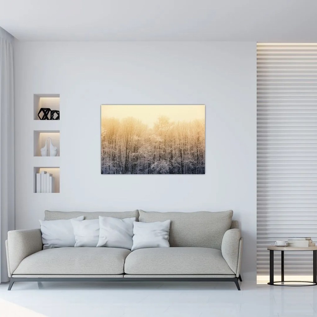 Tablou cu pădure geroasă (90x60 cm)