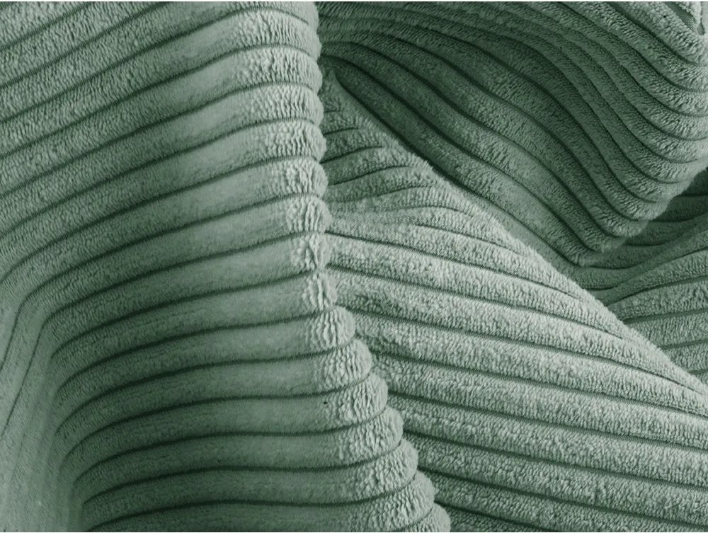 Fotoliu verde mentă cu tapițerie din catifea reiată Lord – Ropez