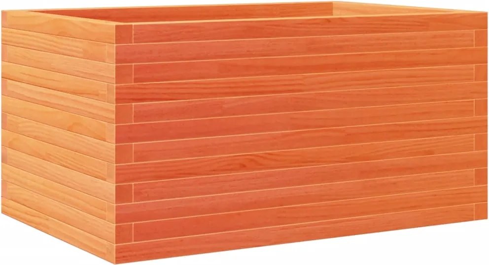 vidaXL Jardinieră de grădină, maro ceruit, 90x60x46 cm, lemn masiv pin