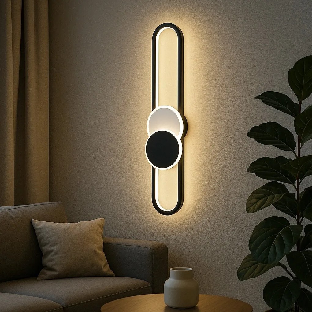 Aplica LED Alb–Negru L77139/800WH+BK, 90W, 3000–6500K