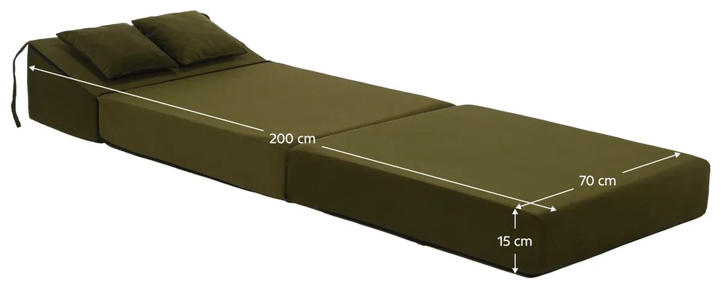 Scaun pliant/saltea PELOS, verde