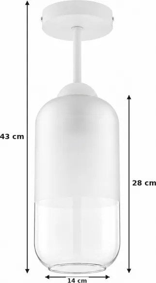 BRILAGI - Plafonieră LED RETRO GLASS 1xE27/60W/230V Ø 14 cm albă