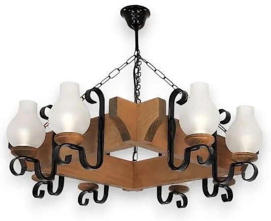 Lustră pe lanț Brilagi QUEEN 8xE14/40W/230V fag