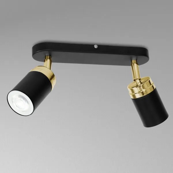 Spot RENO 2xGU10/60W/230V negru/auriu