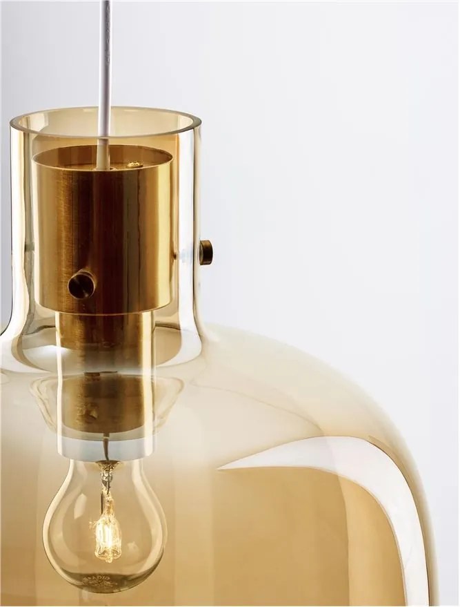 Lustra, Pendul design modern CINZIA champagne, 30cm