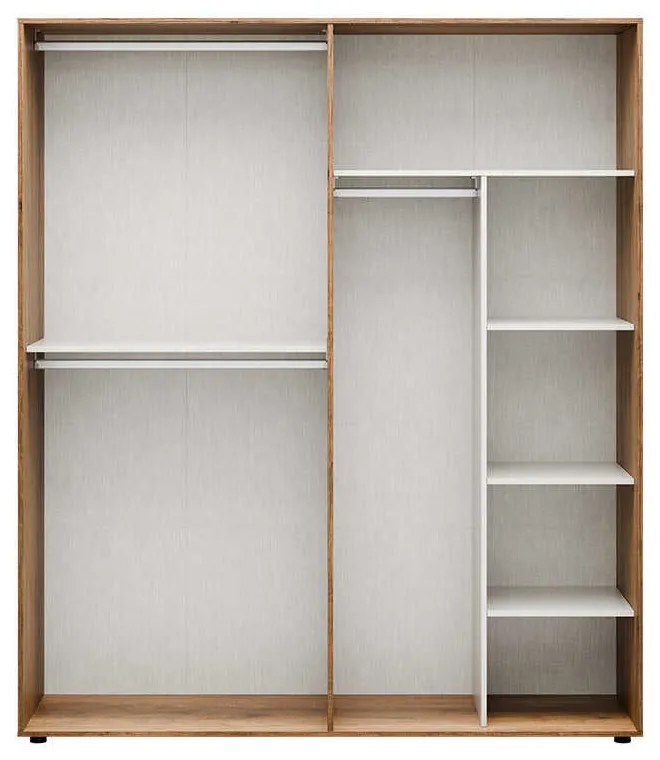 Dulap Haine Adore Oryana cu 4 usi cu rafturi si umerasi, 180 x 210 x 62 cm