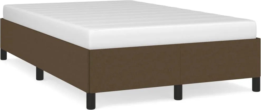 vidaXL Cadru de pat fără saltea țesătură maro 120x190 cm țesătură