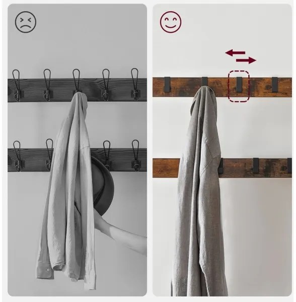 Cuier de podea NAVOR maro/negru