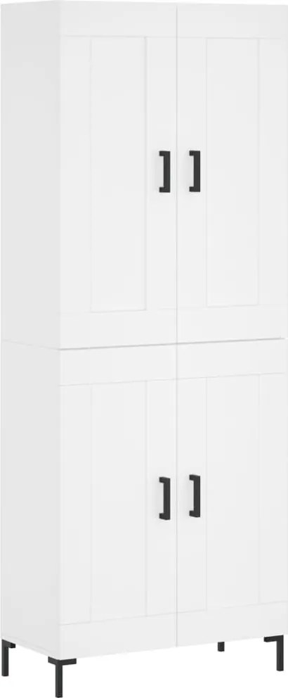 vidaXL Dulap înalt, alb, 69,5x34x180 cm, lemn compozit
