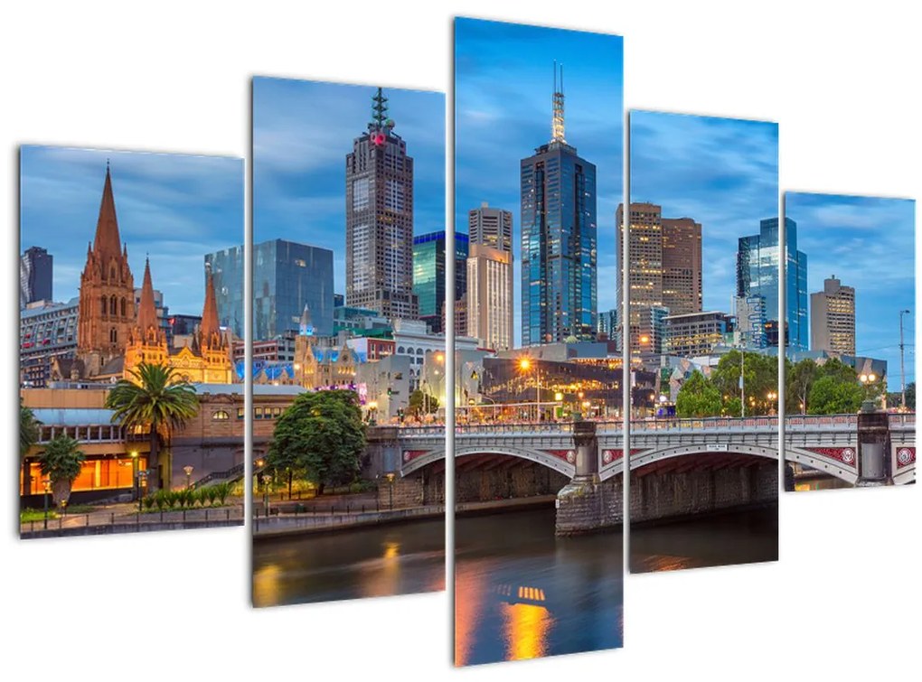 Tablou cu orașul Melbourne (150x105 cm)