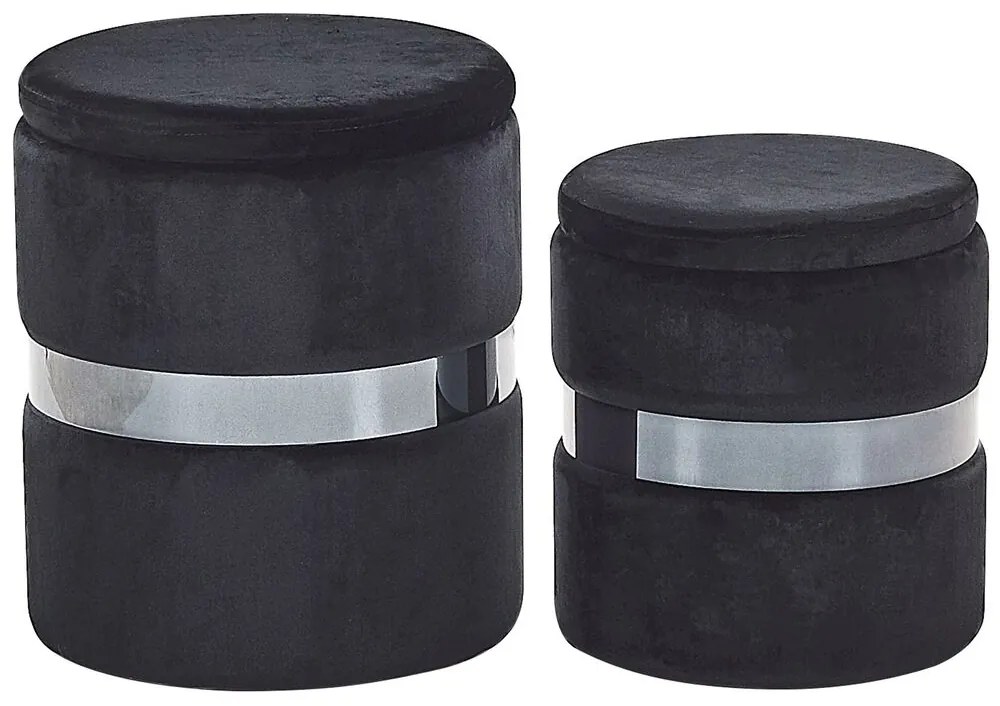 Set 2 buc. taburete DORRA (negru). 1023136