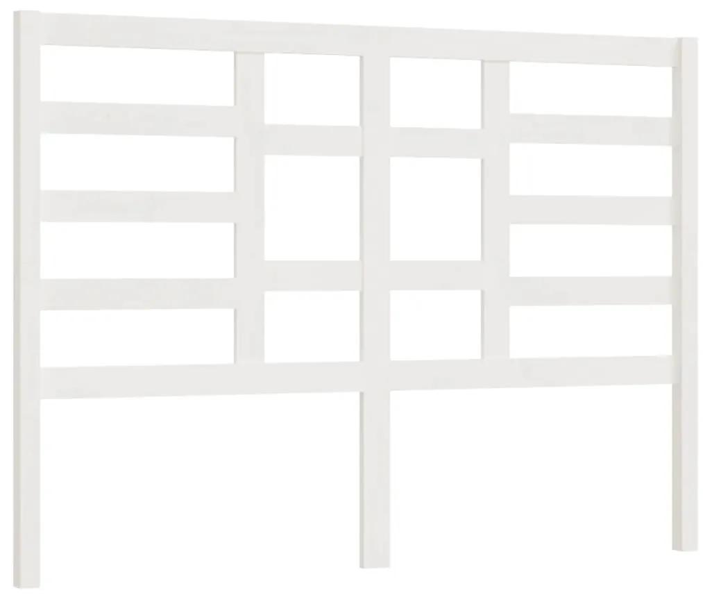 818131 vidaXL Tăblie de pat, alb, 126x4x104 cm, lemn masiv de pin