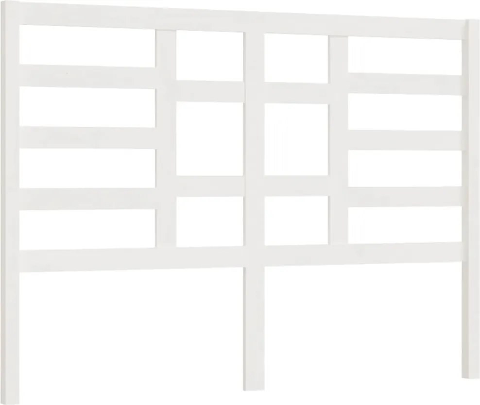 vidaXL Tăblie de pat, alb, 126x4x104 cm, lemn masiv de pin