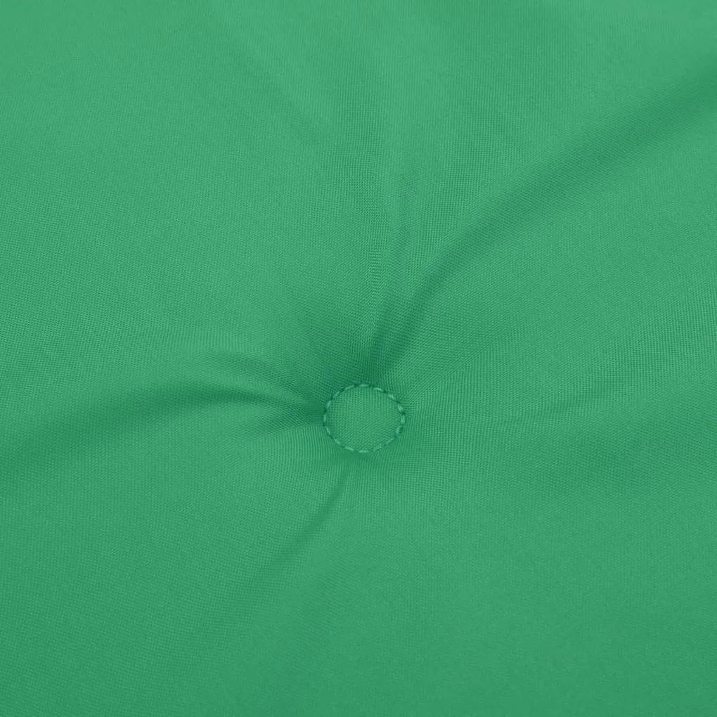 Perne scaun de gradina, 4 buc., verde, 50x50x3 cm, textil 4, Verde, 50 x 50 x 3 cm