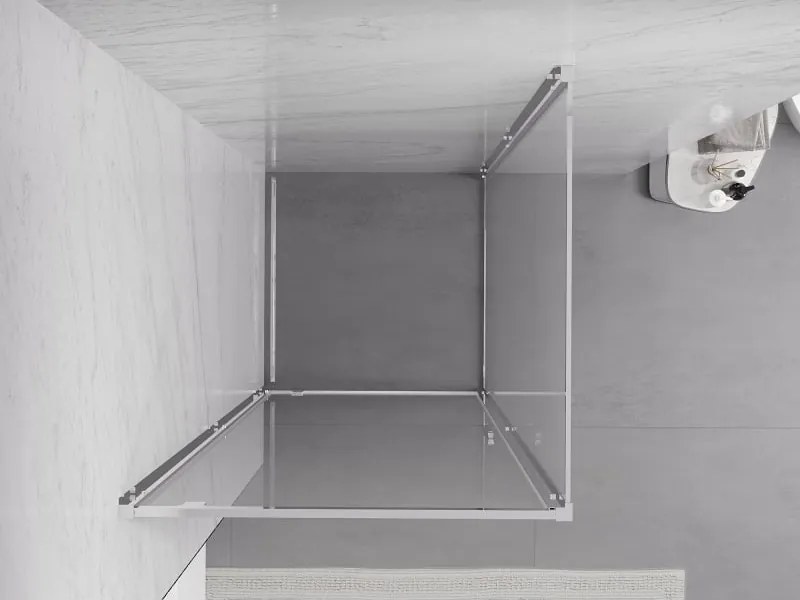 Mexen Exo cabina de duș cu ușă batantă 90 x 90 cm, transparent, crom - 8181-090-090-01-00