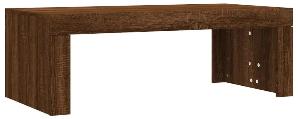 823373 vidaXL Măsuță de cafea, stejar fumuriu, 102x50x36 cm, lemn prelucrat