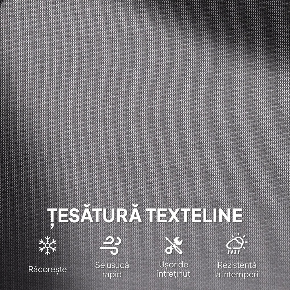 Outsunny Banca Tip Leagan 2 Locuri din Metal, Negru, 123x70x87 cm | Aosom Romania