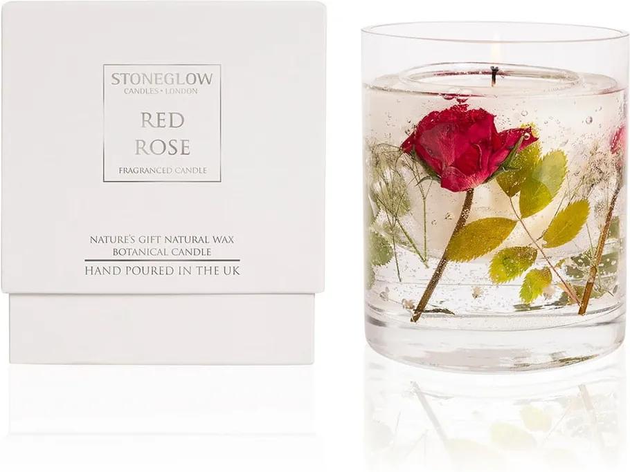Lumânare cu aromă de trandafiri roșii Stoneglow, durata de ardere 30 de ore