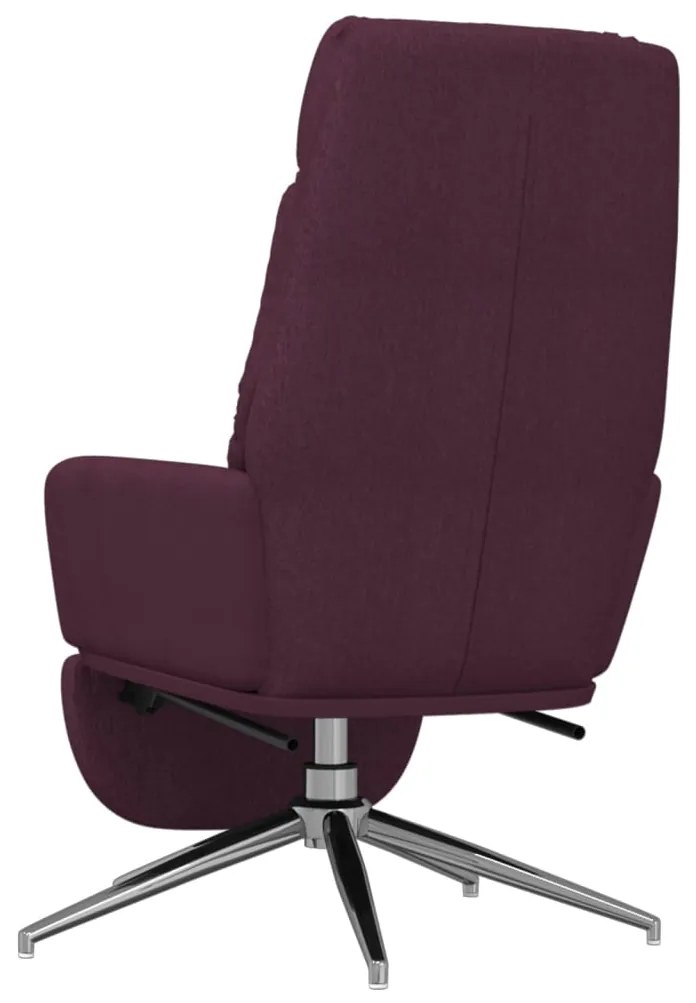 Scaun de relaxare cu suport picioare, violet, material textil Violet