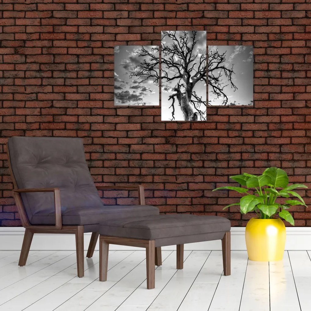 Tablou - Copacul, alb-negru (90x60 cm)