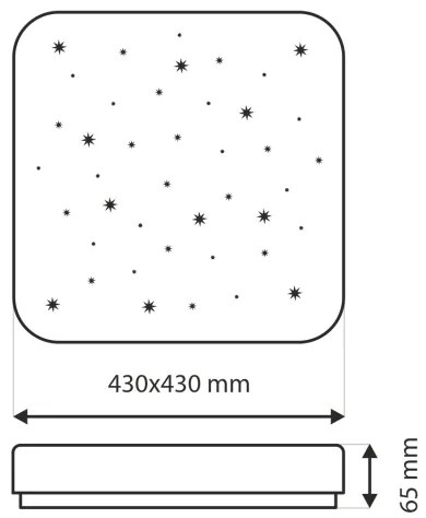 Plafonieră LED dimabilă FLORA LED/36W/230V 2700-6500K + telecomandă