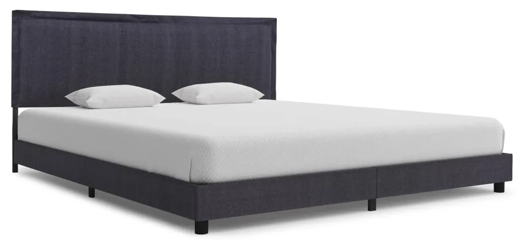 280985 vidaXL Cadru pat, gri închis, 180 x 200 cm, material textil