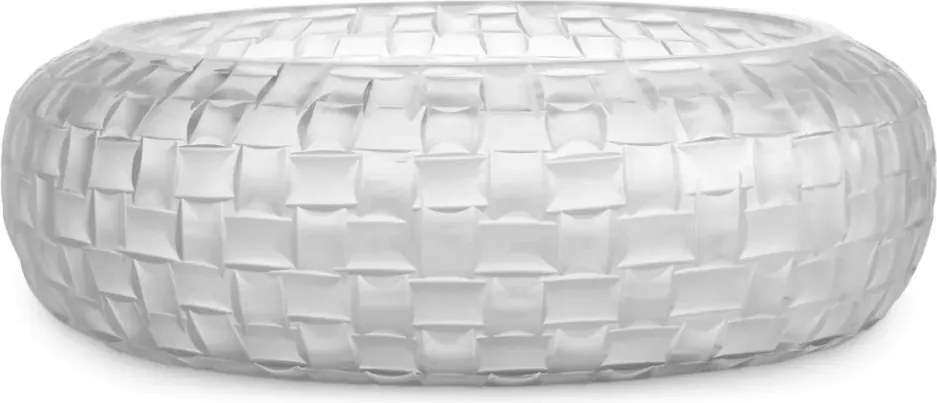 Vas decorativ design LUX realizat manual din sticla Varese frosted