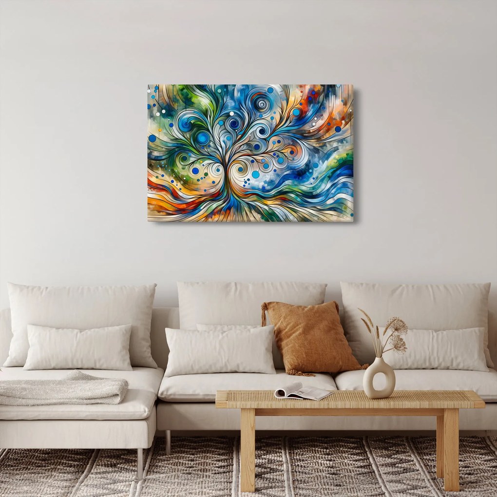 Tablou – Arbore energetic colorat (90x60 cm)