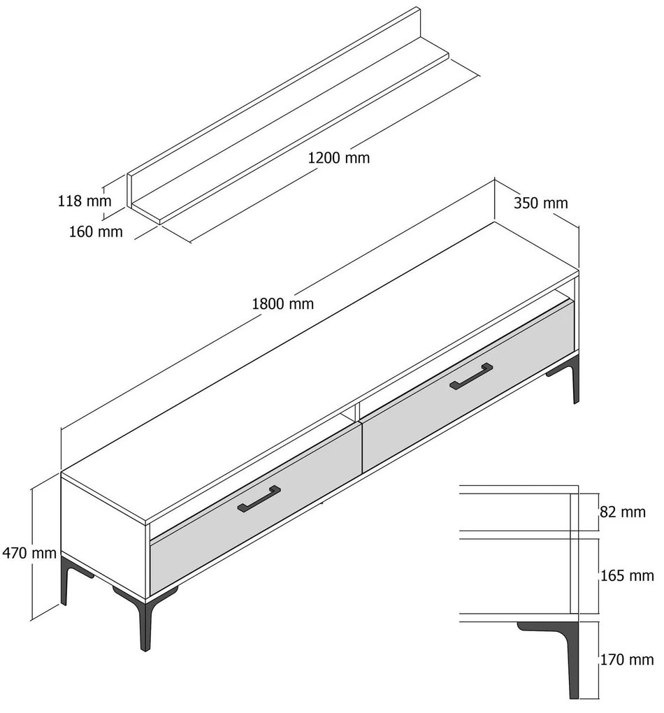Mobilier living Irma (Alb + Nuc). 1088661