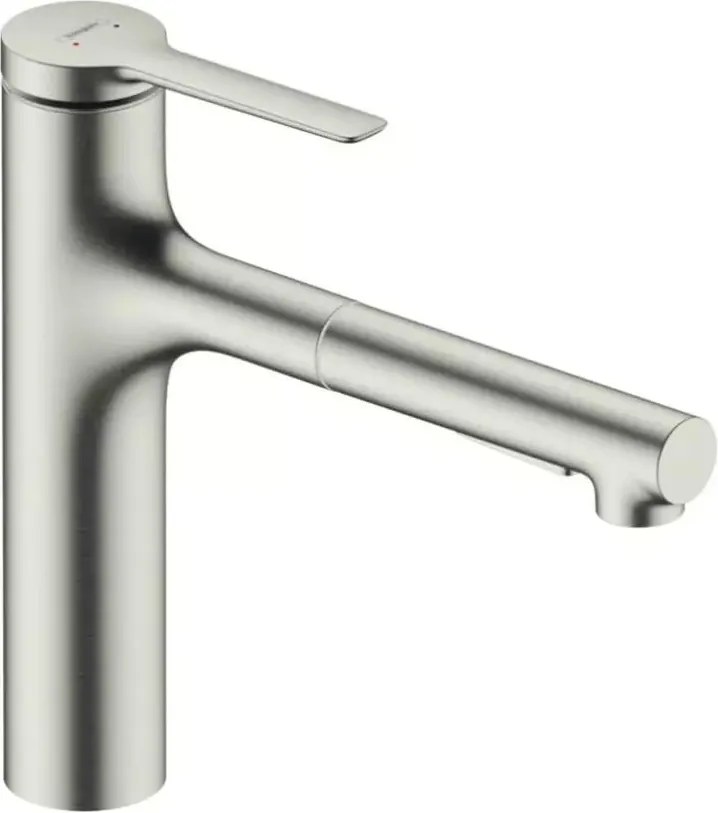 Baterie bucatarie cu dus extractibil crom periat Hansgrohe Zesis M33 160 sBox lite cu 2 jeturi