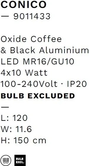 Lustra suspendata moderna CONICO Coffee