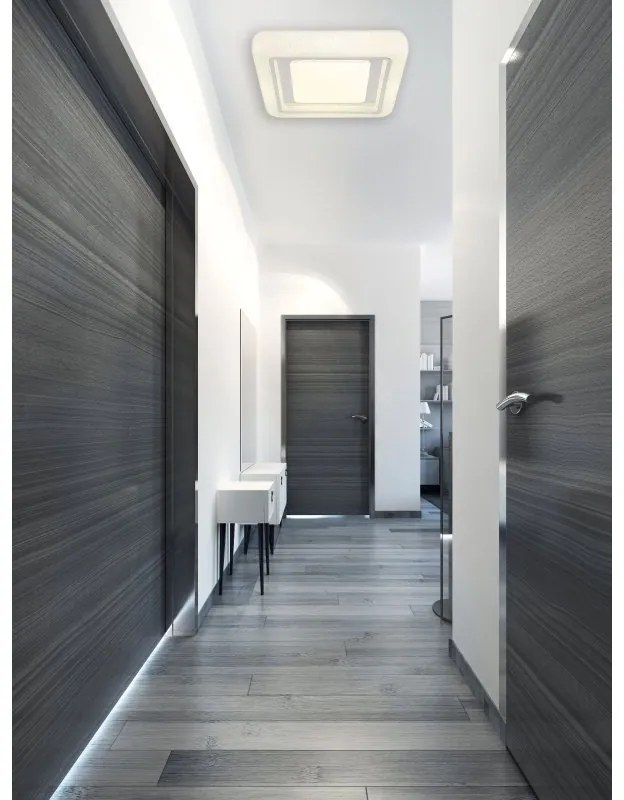 Plafoniera LED alba cu plastic sparkle MARCIA