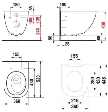 JIKA H8667180000001 - Vas WC suspendat MIO + capac WC SoftClose MIO