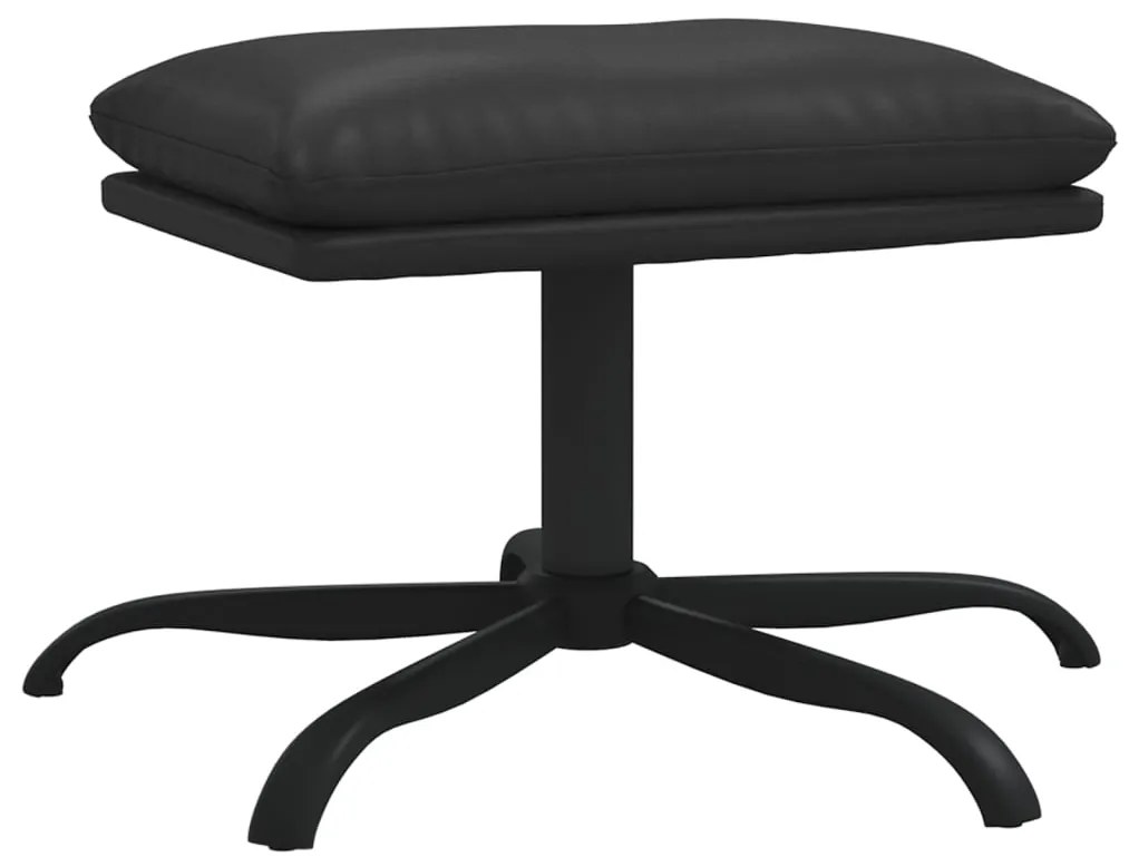 341618 vidaXL Taburet, negru, 45x29,5x39 cm, piele ecologică lucioasă
