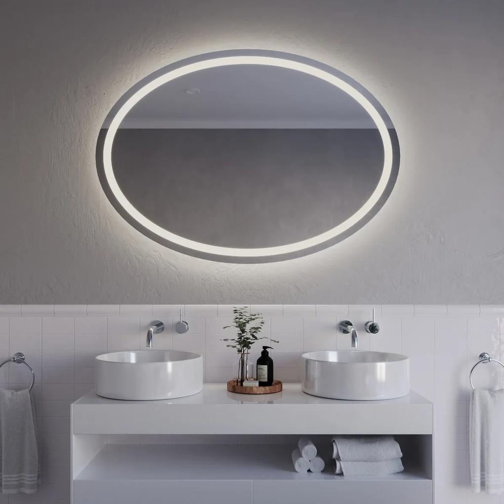 Oglindă ovală cu iluminare A33 100x71