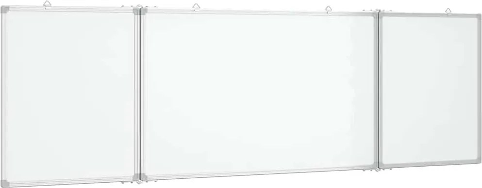 vidaXL Tablă magnetică pliabilă, alb, 160x50x1,7 cm, aluminiu