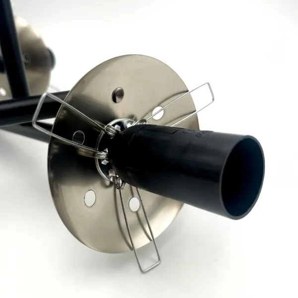 Lustră aplicată MALENA 3xE14/5W/230V negru/gri