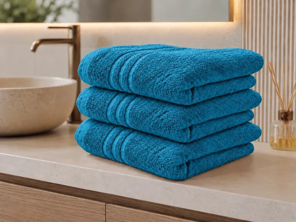 Prosop Classic 70 x 140 cm azur, 100% bumbac