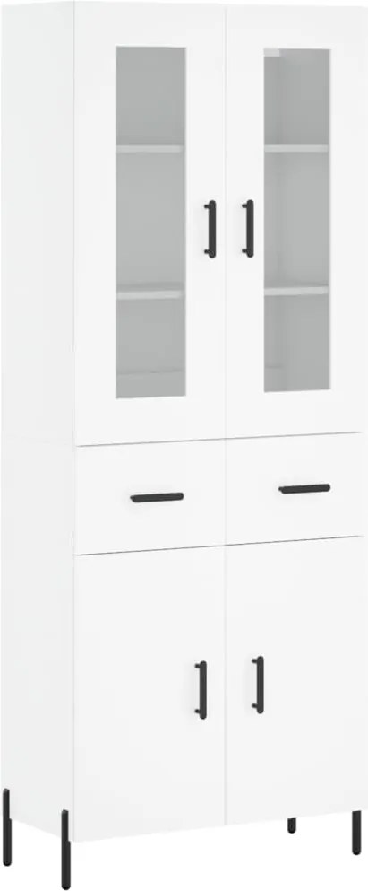 vidaXL Dulap înalt, alb, 69,5x34x180 cm, lemn compozit